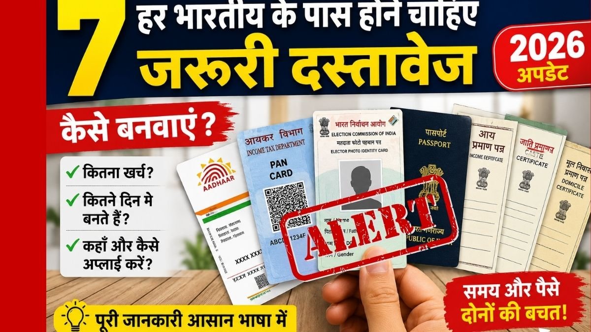 Govt 7 Card Apply Online 2026: हर भारतीय के लिए जरूरी 7 सरकारी कार्ड, आवेदन प्रक्रिया और पूरी जानकारी