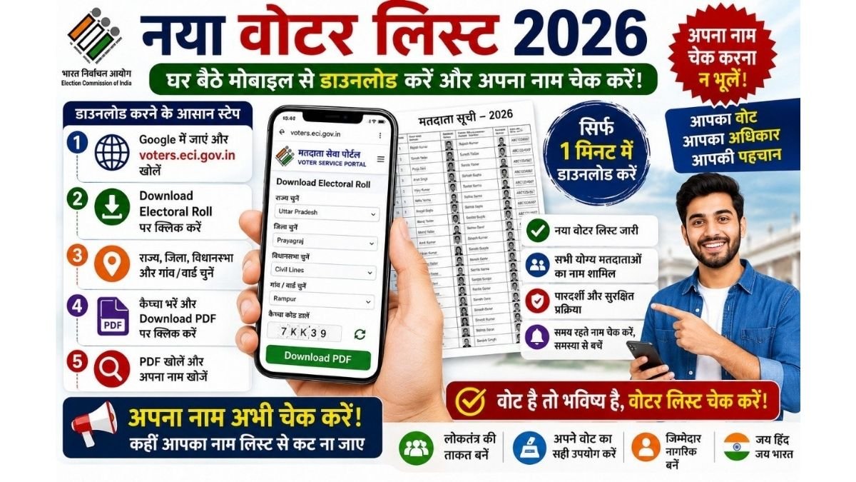 वोट कट गया या बचा हुआ है? New voter list 2026 में ऐसे करें नाम चेक